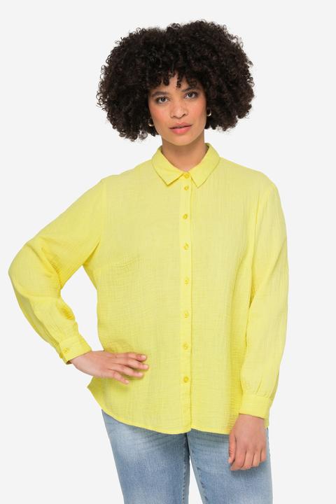 Immagine prodotto Angel of Style Musselinbluse, oversized, Hemdkragen, Langarm (50)