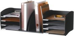 Produktbild Paperflow Ablagesystem XL, 8 Einsätze, grau aus Polystyrol, 4 verstellbare Trennelemente (A4)