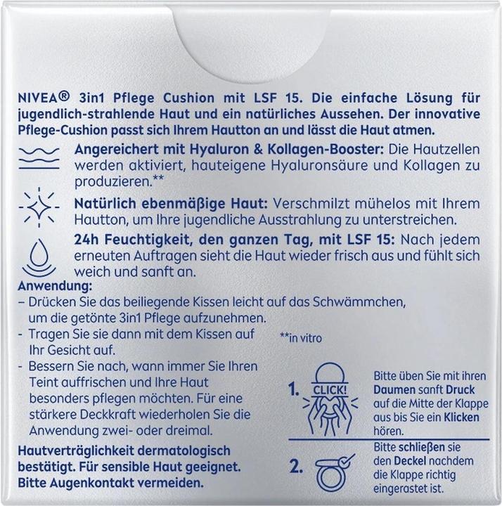 Nährwerte und Zutaten NIVEA Cellular Expert Finish 3in1 Pflege Cushion Hell (01 Hell)