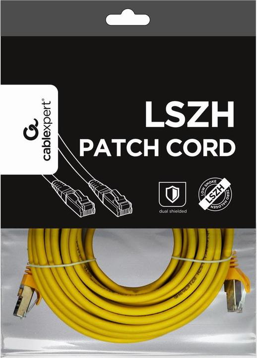 Image du produit Gembird PP6A-LSZHCU-Y-10M cordon de brassage RJ45 (S/FTP, CAT6a, 10 m)