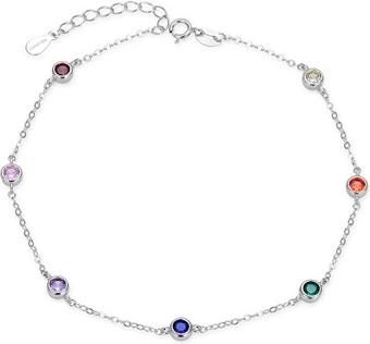 Produktbild Agato Silver bracelet with colored zircons AGB767/21