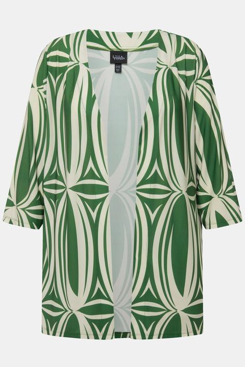Actual product image Ulla Popken Geometric Print 3/4 Sleeve Jacket (58)