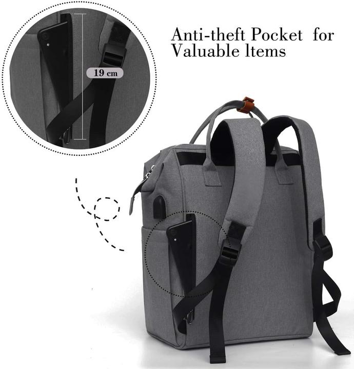 Actual product image Rjeu Laptoprucksack mit USB-Anschluss