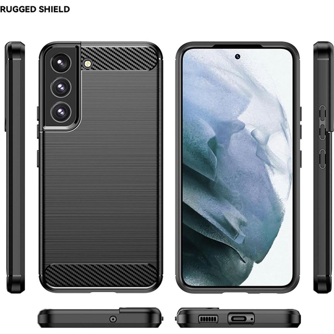Thumbnail - König Design Hülle Handy Schutz für Xiaomi Sony Samsung Case Cover Bumper Carbon Optik Etuis (Samsung Galaxy S22+), Smar...