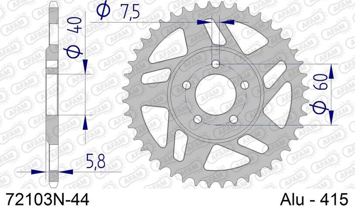 Image du produit Afam 415 44 dents (44)