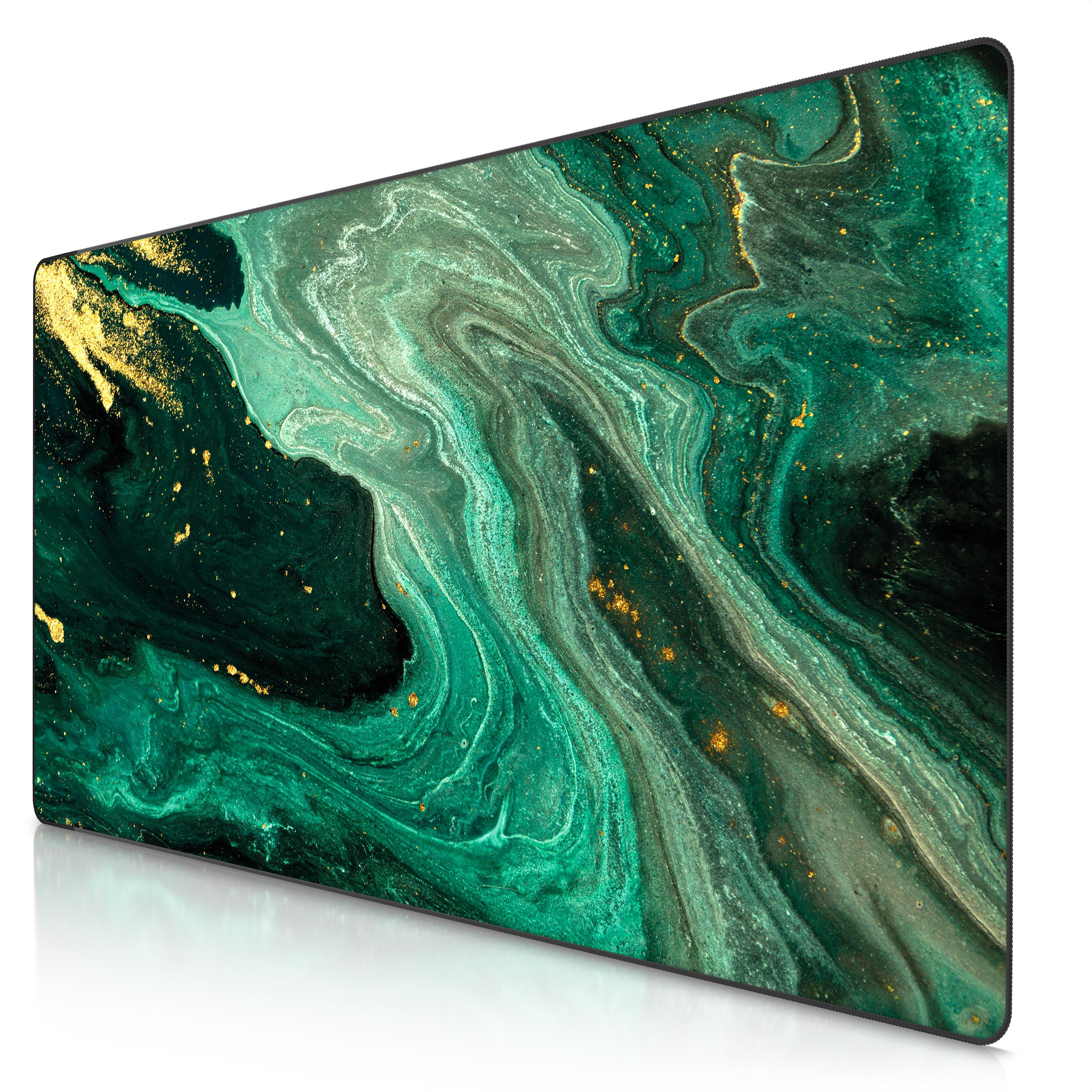 Titanwolf Gaming Mauspad, 1200 x 600mm XXXL Speed Gaming Mausmatte, Mousepad Extragrosse Fläche, Marmor Grün (XXL), Maus...