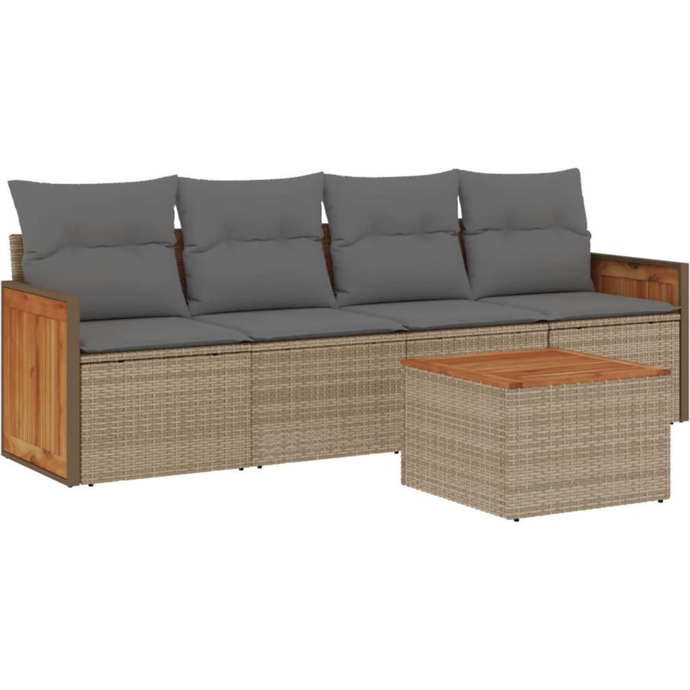 VidaXL, Gartenlounge, 10-tlg. Garten-Lounge-Set mit Kissen