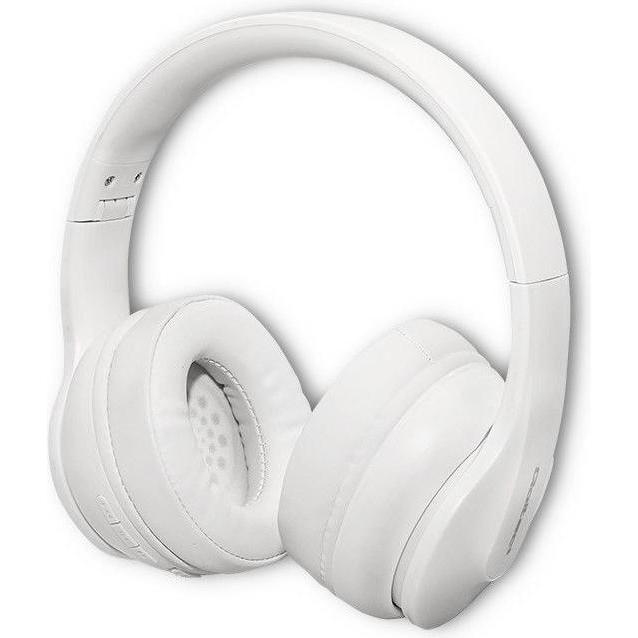 Qoltec 50845 Wireless Headphones (Kabellos), Kopfhörer, Weiss