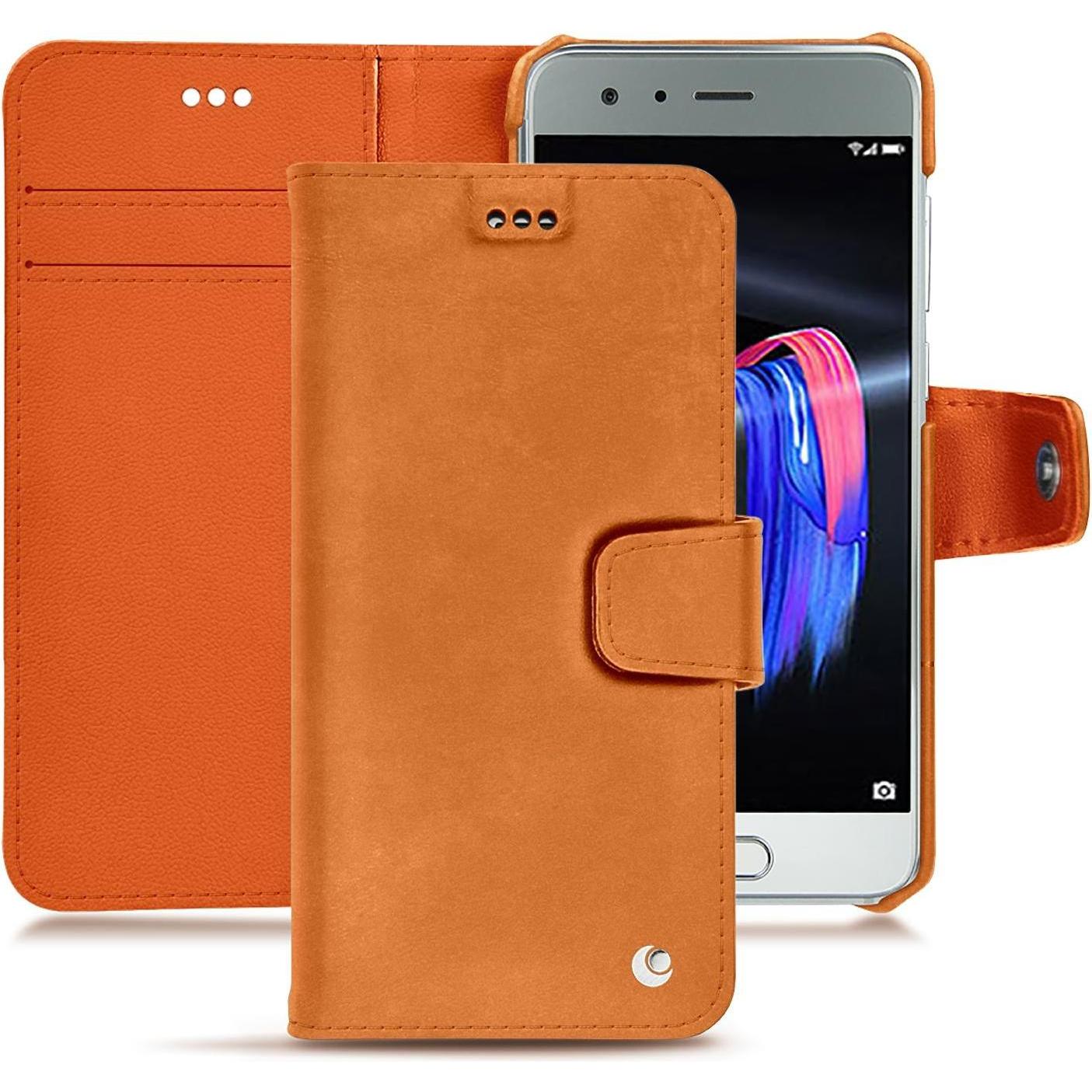 Noreve Lederschutzhülle Wallet (Honor 9), Smartphone Hülle, Orange