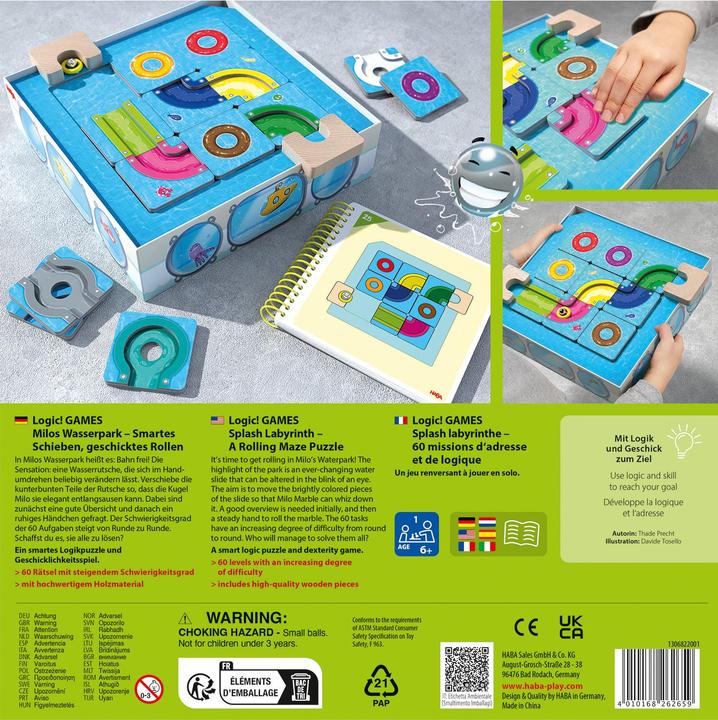 Actual product image Haba Logic GAMES Milo's Water Park (German, Italian, French, English)