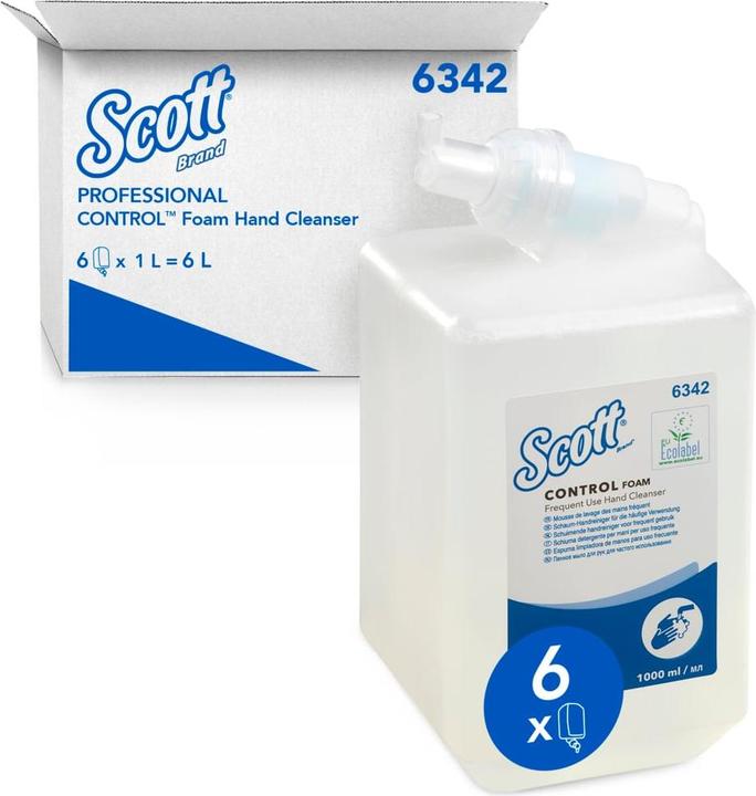 Productafbeelding Kimberly-Clark Clark SCOTT® 6x 1 L Schuimzeep voorheen Kleenex Luxurious Foam - Handreiniger voor de handen (Vloeibare zeep, 1000 ml)