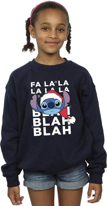 Produktbild Disney Lilo And Stitch Christmas Blah Blah Blah Sweatshirt Mädchen (128)