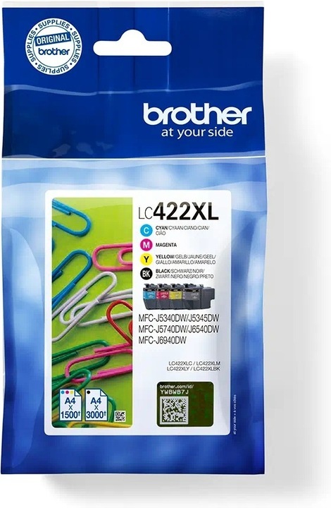 Produktbild Brother and Ink Cartridges Multipack Each cartridge prints up to 1500 page (M, BK, Y, C)