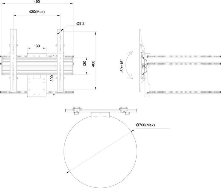 Actual product image Multibrackets Column mount Pro series, 32"-65",black