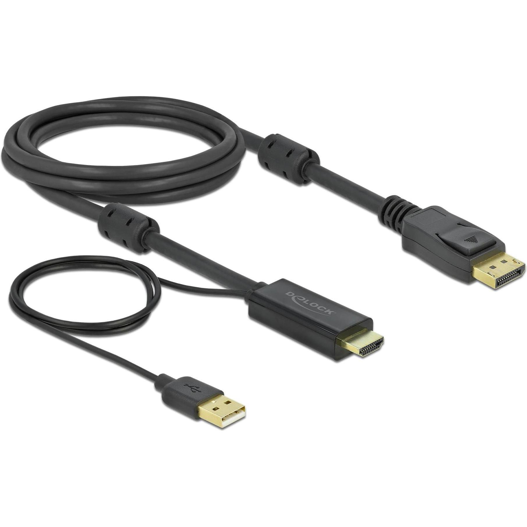 Thumbnail - Delock HDMI (Typ A) — DisplayPort (2 m, HDMI), Video Kabel