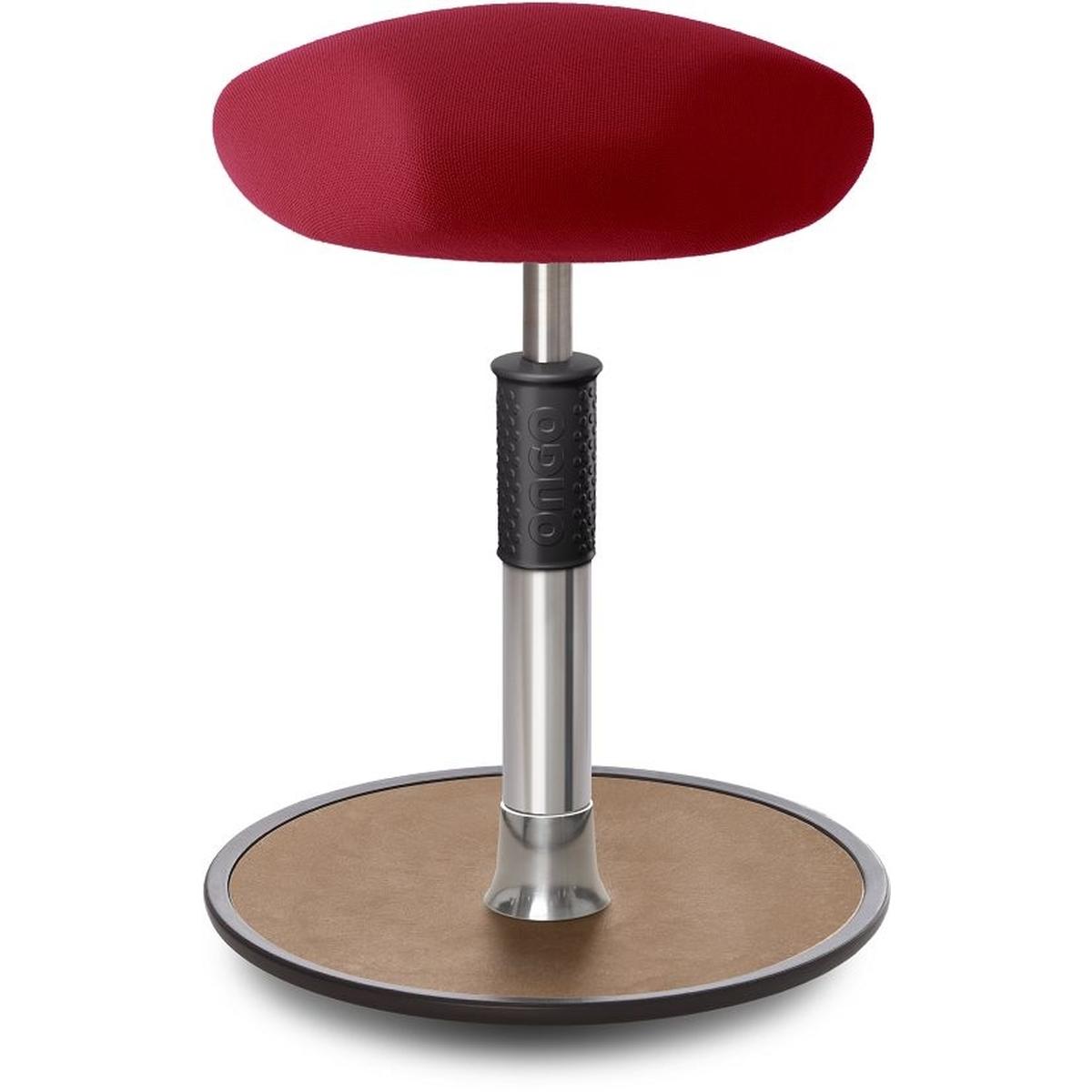 Ongo, Bürostuhl, Sitz- Stehhocker Free Regular Triangel Gestrick Dunkelrot Chrom /Natur