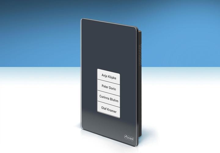 Actual product image Auerswald TFS-Dialog 400 anthracite Intercom system for a/b interfaces with elegant glass front