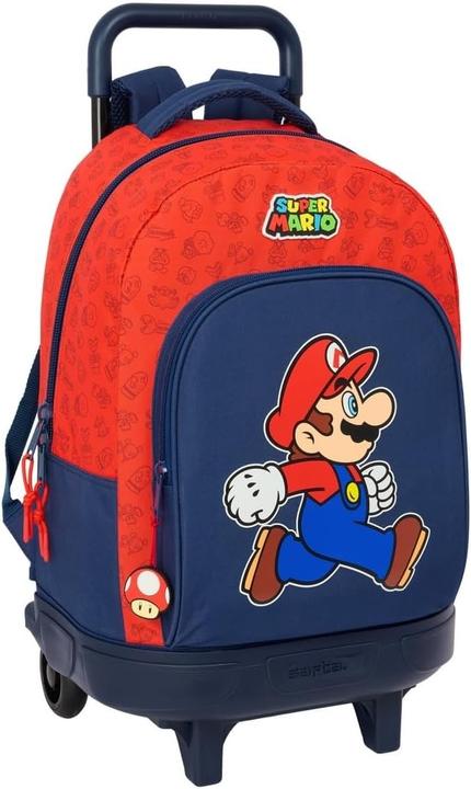 Produktbild Super School Rucksack with Wheels Mario Trick Red Dark blue 33 x 45 x 22 cm