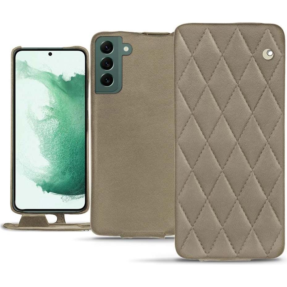 Noreve Lederschutzhülle vertikal (Samsung Galaxy S22+ 5G), Smartphone Hülle, Beige