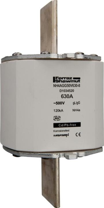 Actual product image LIN 8014.8007 NH-fuse link Gr 4a 800A 500VAC 70W spg.führend. Handle (4 A)