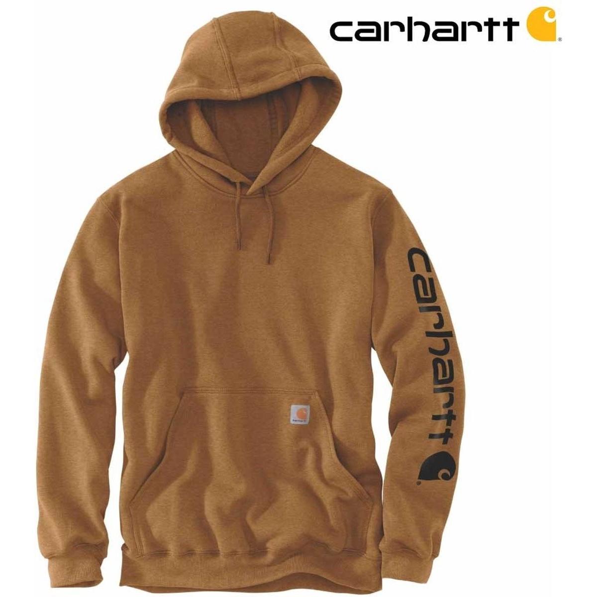 Carhartt, Uomini, Felpa + Maglione, Bluza Midweight parašo rankovė ruda, Marrone, (L)