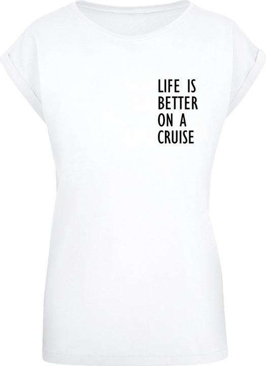 Produktbild Merchcode Ladies Life Is Better Extended Shoulder Tee - 113659 (L)