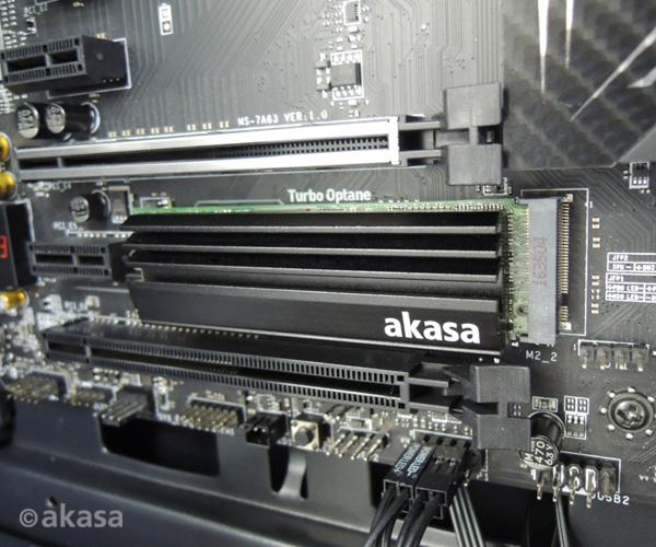 Actual product image Akasa M.2 SSD heatsink