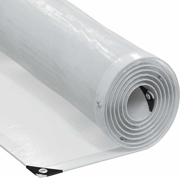 Actual product image VidaXL Transparent tarpaulin with eyelets 4x5 m polyethylene transparent tarpaulin (400 x 500 cm)