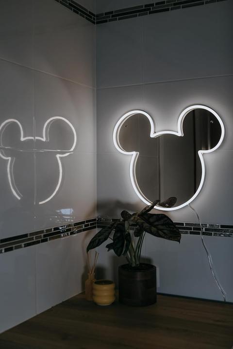 Actual product image YellowPop Mickey Mouse logo with silver mirror by