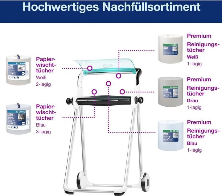 Produktbild Tork Bodenständer 652000 Türkis, We