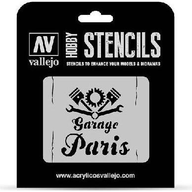 Vallejo Stencil Vintage Garage Sign