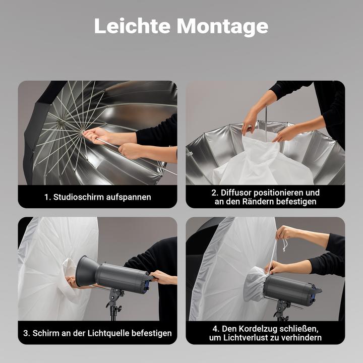 Actual product image Walimex pro Diffuser for Parabolic Reflective Umbrellas Ø 105 cm Photography (Diffusor ball, 105 cm)