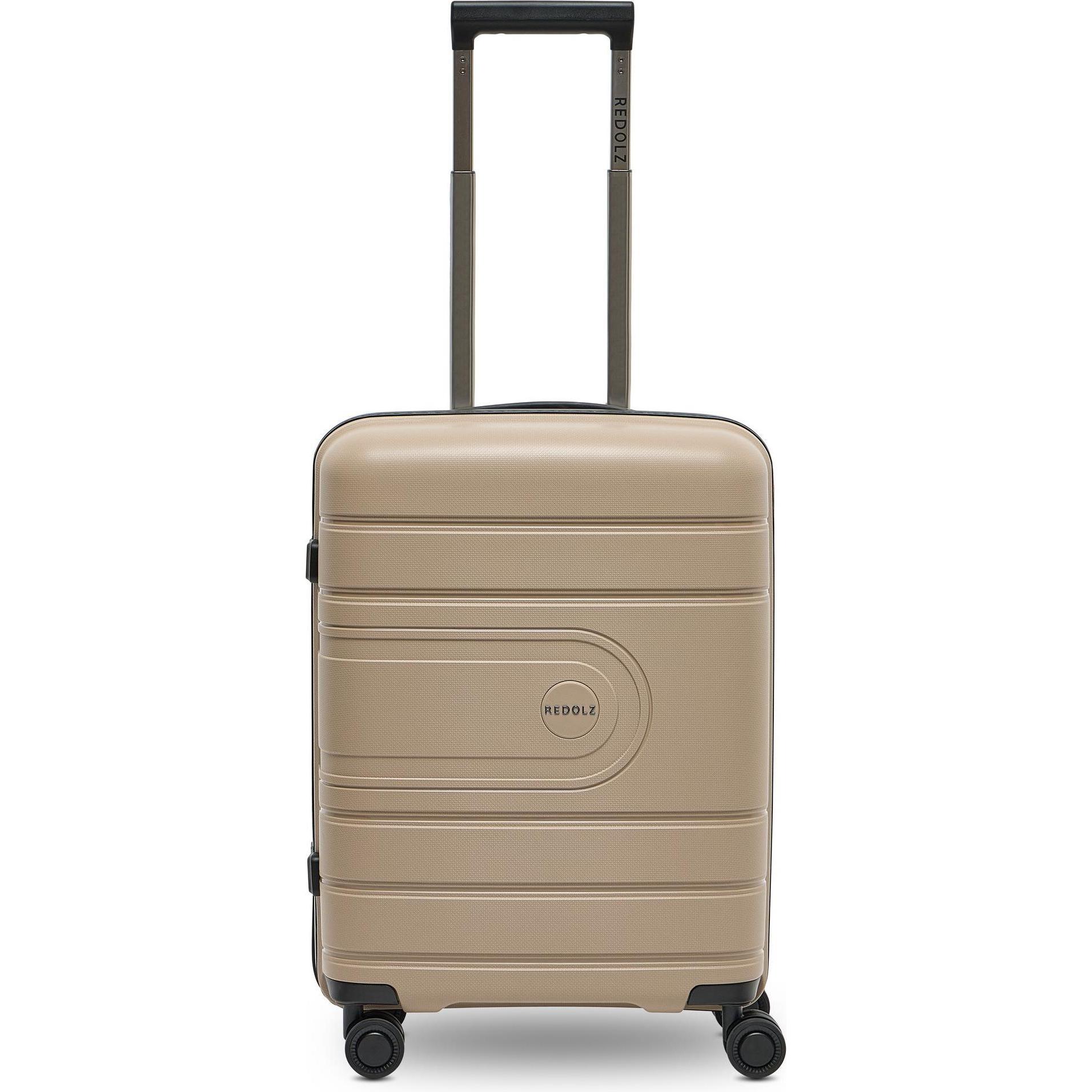 Redolz, Koffer, Essentials 11 CABIN 4 Rollen Kabinentrolley 55 cm, Beige, (39 l, Handgepäck (bis 50l))