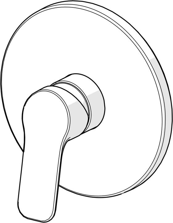 Image du produit Hansa Basic Mitigeur monocommandé pour douche Set de finition pour corps de base Bluebox