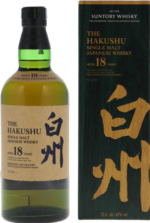 Produktbild Suntory Hakushu 18 years old (Single Malt, Japanischer Whisky, 1 x 70 cl)