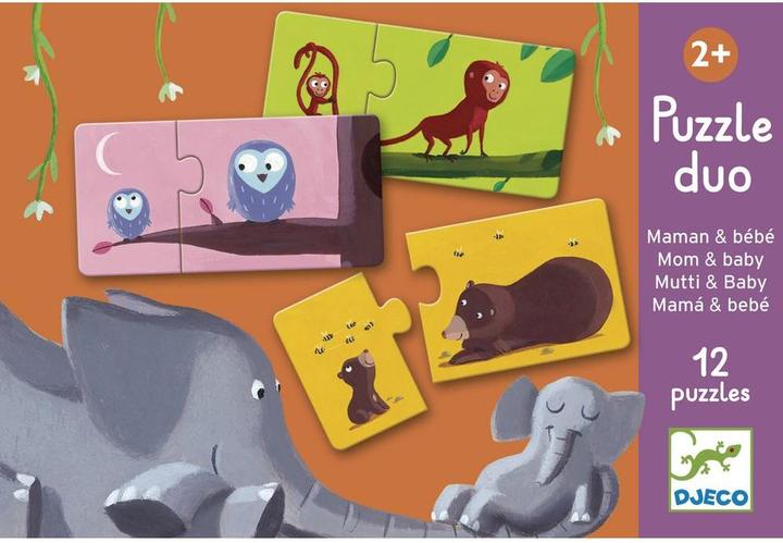 Image du produit Djeco Puzzle Duo Maman et enfant (12 pièces)