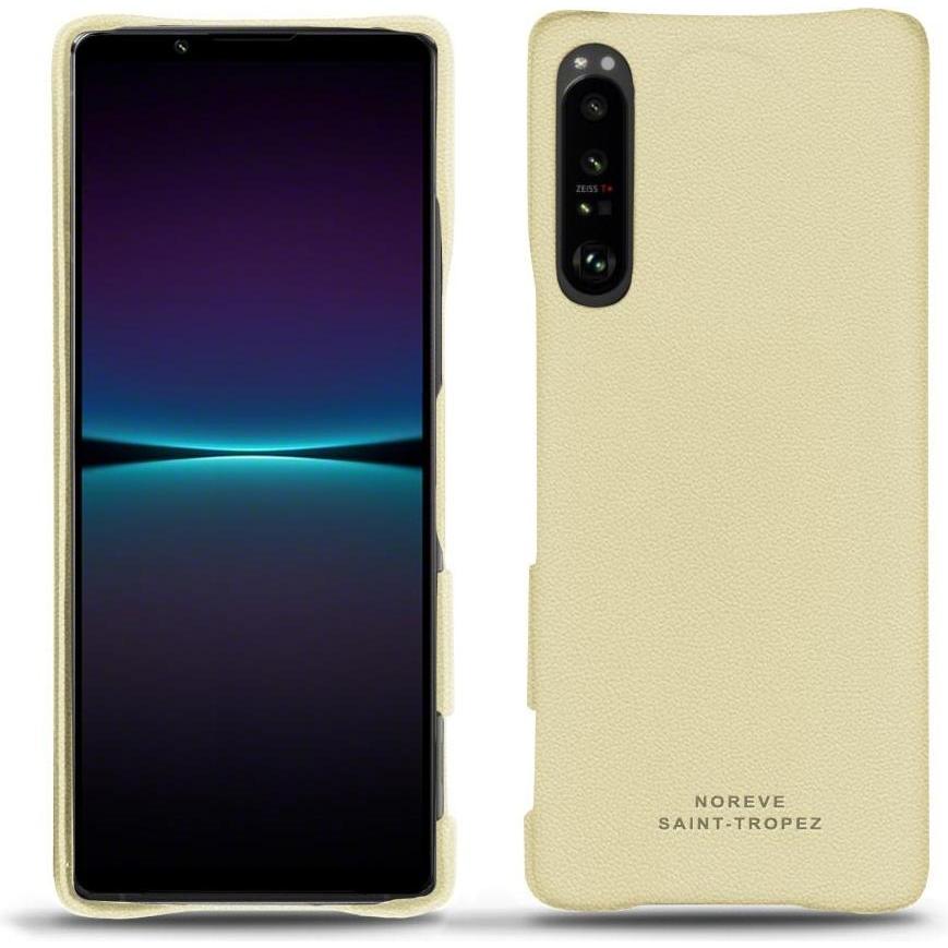 Noreve Lederschutzhülle (Sony Xperia 1 IV), Smartphone Hülle, Beige