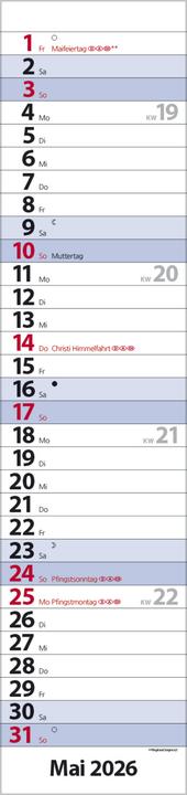 Produktbild StreifenplanerCompactBlau2026