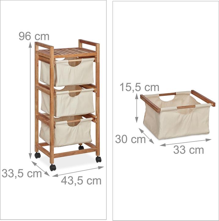 Produktbild Relaxdays Badregal (43.5 x 33.5 x 96 cm)