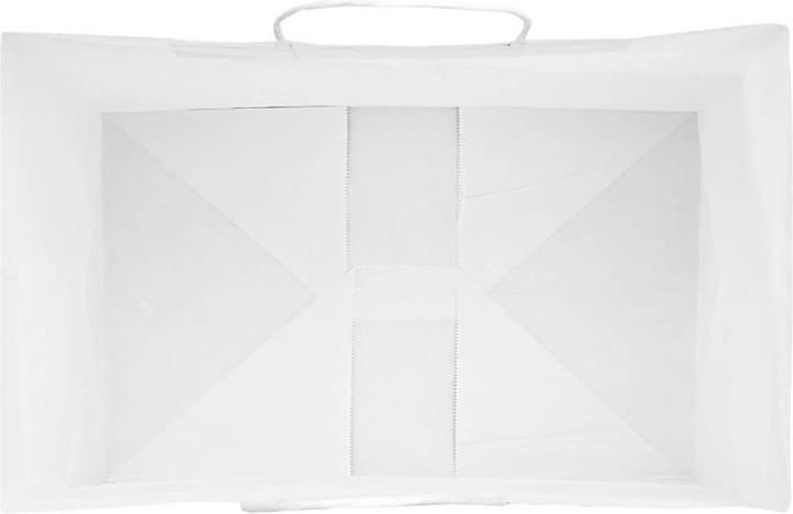 Produktbild vidaXL Kraftpapiertüten 250 Stk. mit Henkel Weiss 26x17x25 cm Papiertüte (Geschenktüte, 250 x)