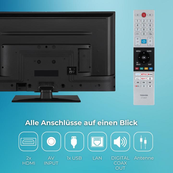 Produktbild Toshiba Fernseher 40 Zoll Smart TV VIDAA Full HD Fernseher HDR Smart TV mit Triple-Tuner, LED TV (40", LED, Full HD)