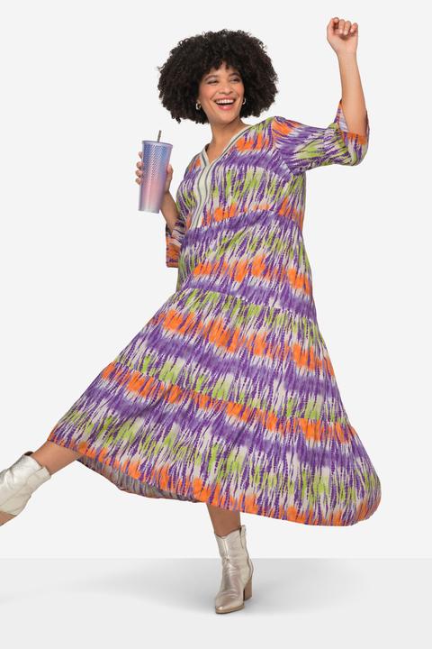 Produktbild Angel of Style Maxikleid, Batikdruck, V-Ausschnitt, 3/4-Ärmel (56)