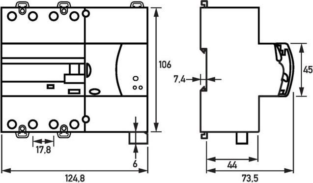 Actual product image Doepke DOEP DRCCB 5 STR 025-4/0.03-A RCD switch 3-pole 25 A 0.03 A Type A Selftest Res