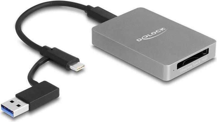 Actual product image Delock USB Type-C card reader in aluminium housing for CFexp