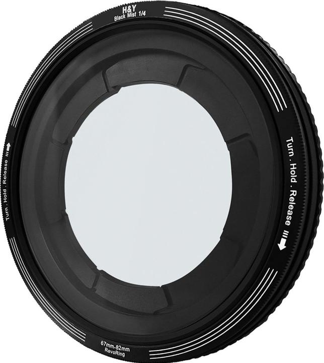 Productafbeelding H&Y REVORING Black Promist 1/4 Filter (67-82mm) (82 mm, Zwarte nevelfilter)