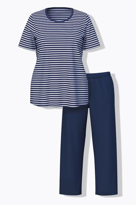 Produktbild Ulla Popken Pyjama, Ringel, Rundhals, Halbarm (54)