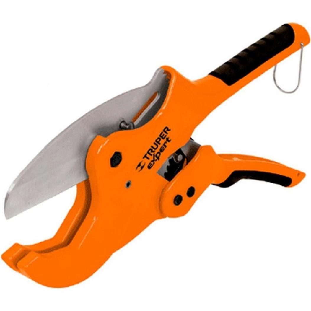 Truper, Zange, Scissors for plastic pipes. Robust metal housing, stainless steel blade, for pipes up to 63 mm. The (315 ...