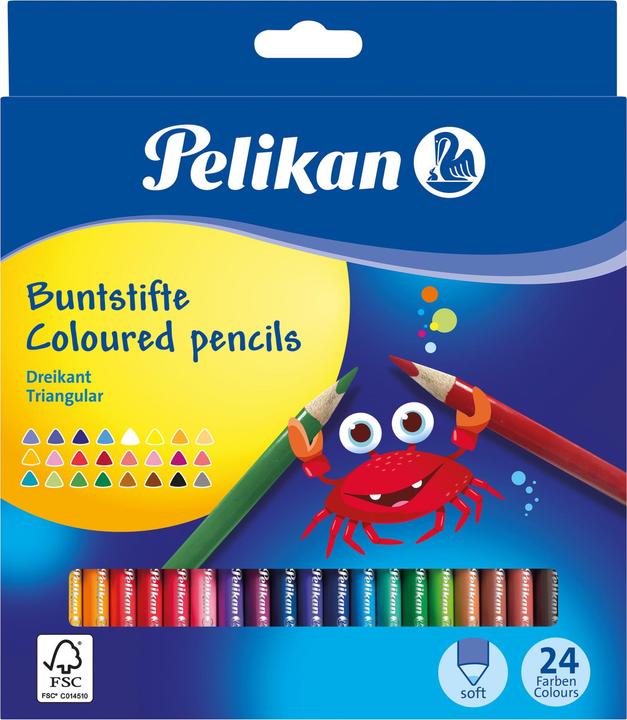 Produktbild Pelikan Buntstifte dünn dreikant (24x)