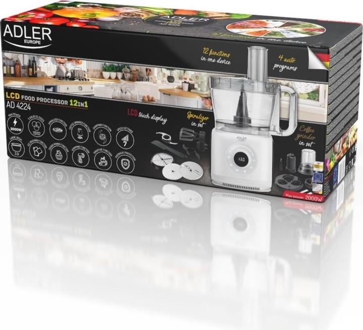 Produktbild Adler AD 4224 food processor Black, White (1000 W)