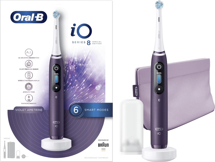Actual product image Oral-B iO Series 8 Special Edition Violet Ametrine (Oscillating toothbrush)